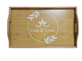 Dienblad Hout - Gepersonaliseerd Huwelijkscadeau